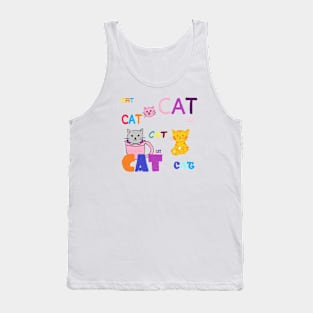 CAT, KITTY, OIL PAINTING Tank Top